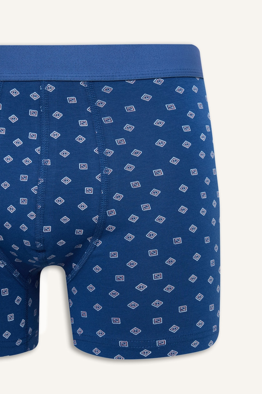 Erkek Lacivert Regular Fıt Beli Lastikli 2'li Boxer