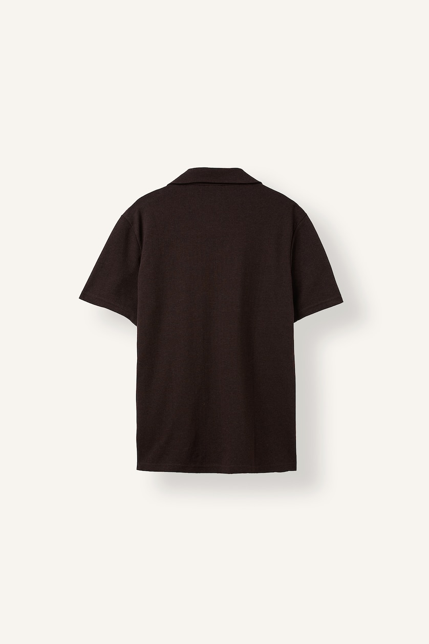 Erkek Kahve Regular Fit Resort Yaka Polo