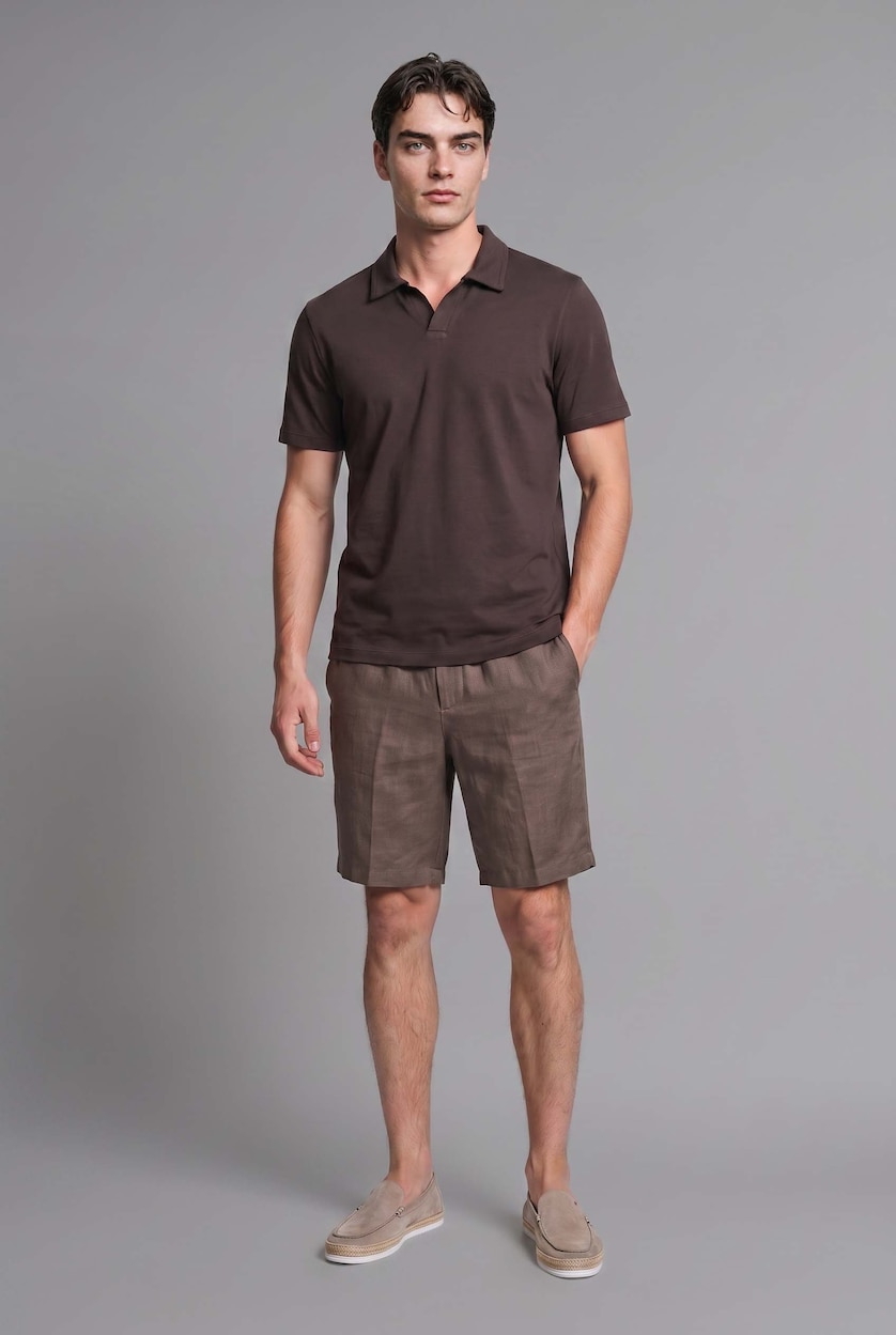 MAN Brown Regular Fit Short Sleeve Polo T-Shirt