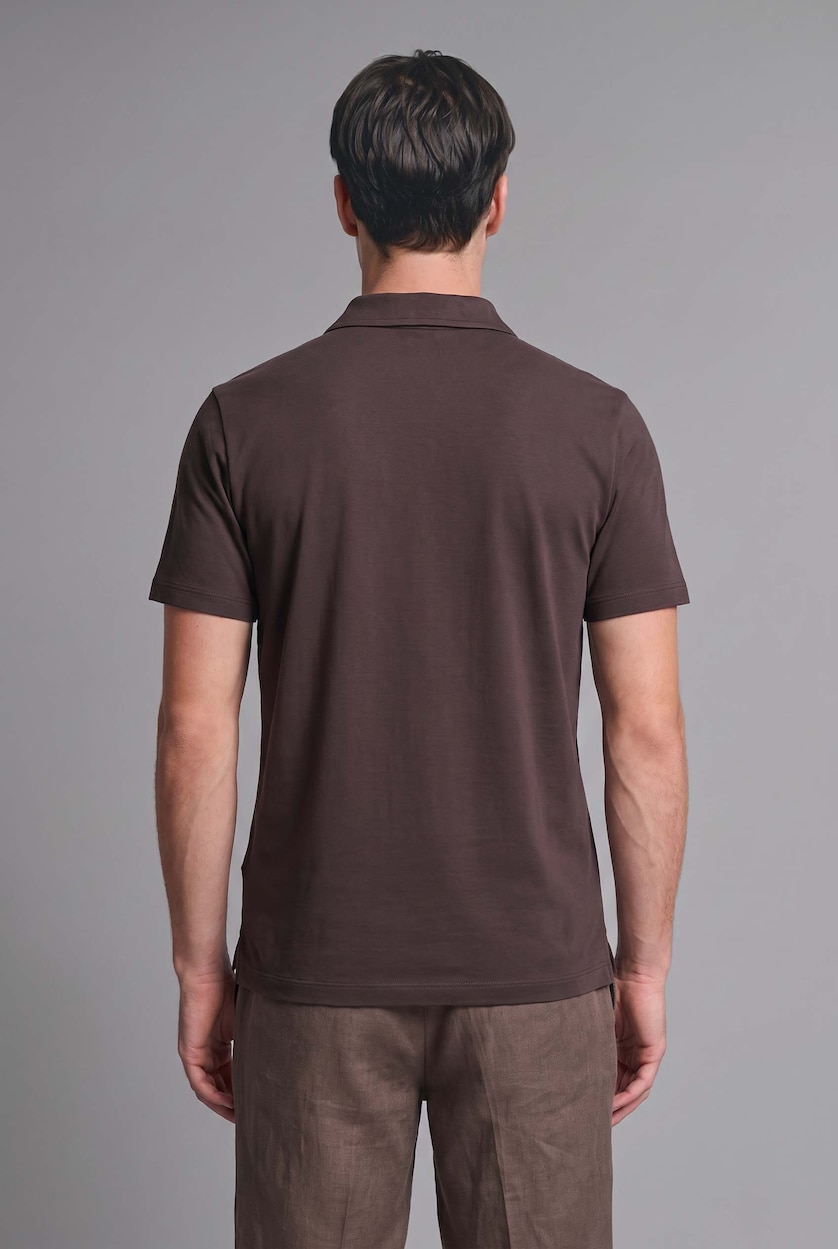 MAN Brown Regular Fit Short Sleeve Polo T-Shirt