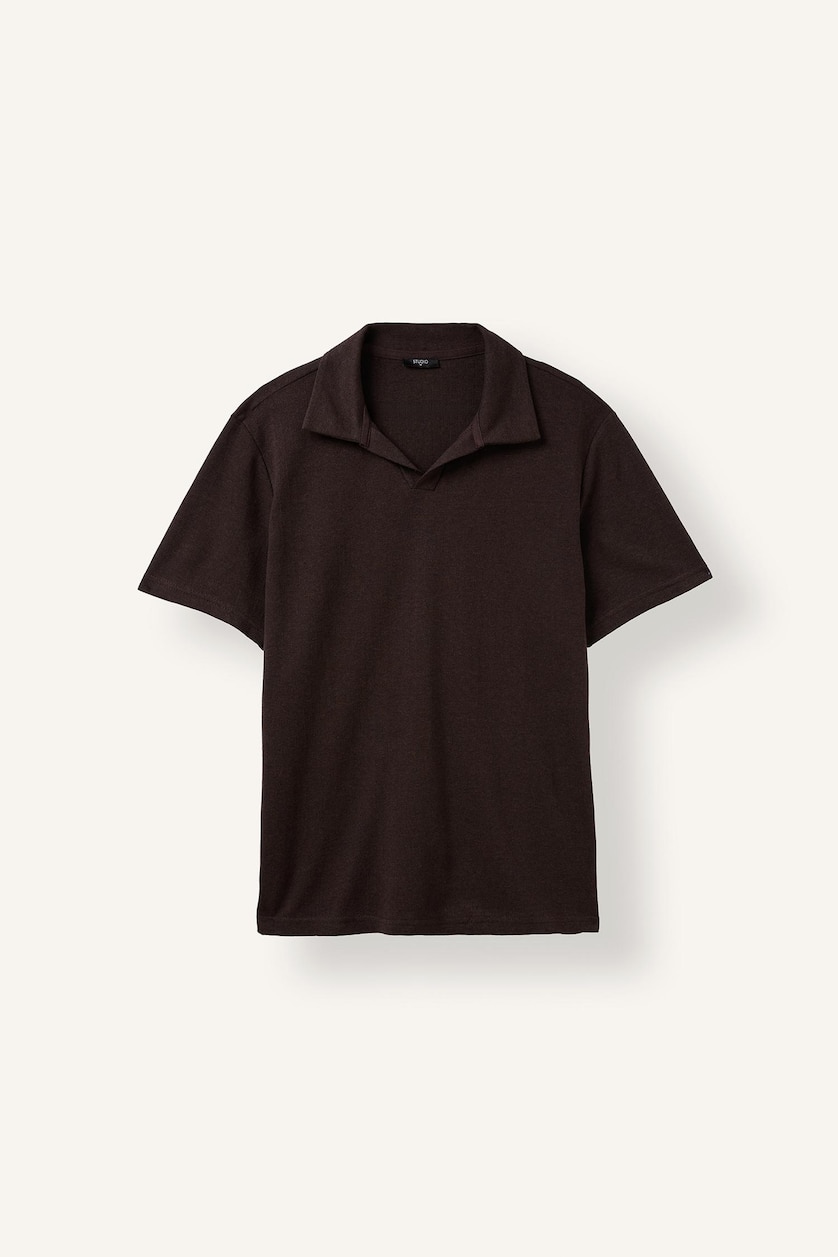 MAN Brown Regular Fit Short Sleeve Polo T-Shirt