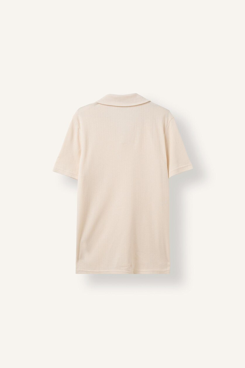MAN Ecru Regular Fit Short Sleeve Polo T-Shirt