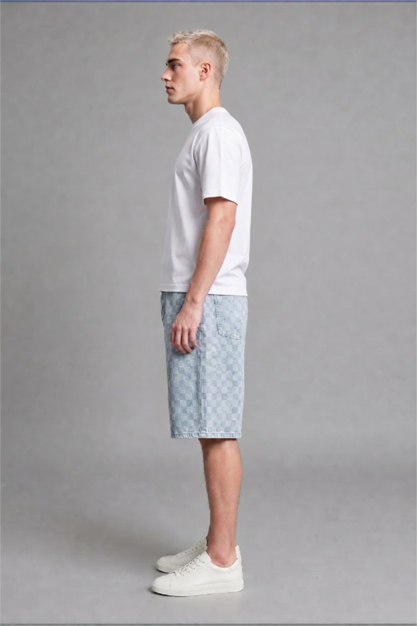 Man Light Blue Baggy Fit