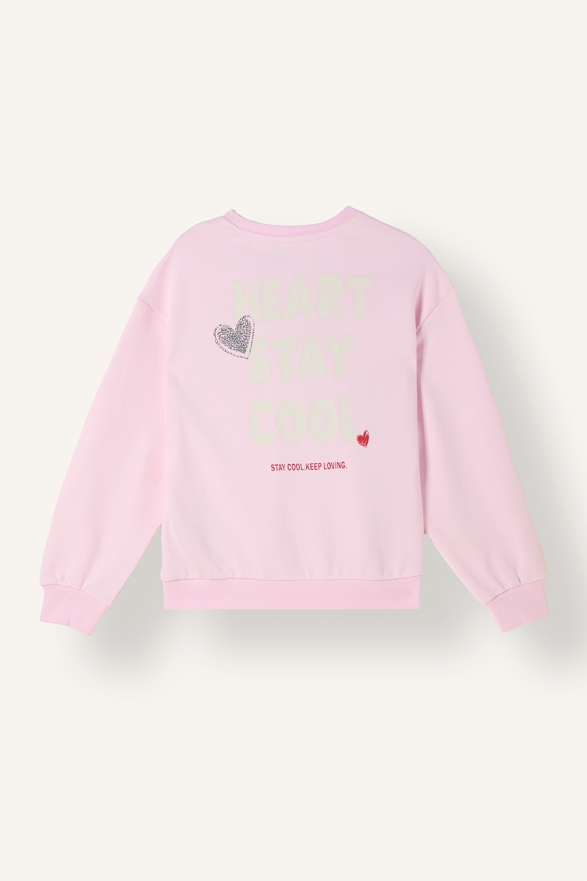 Girls & Teens Pink Relax Fit Crew Neck Sweatshirt