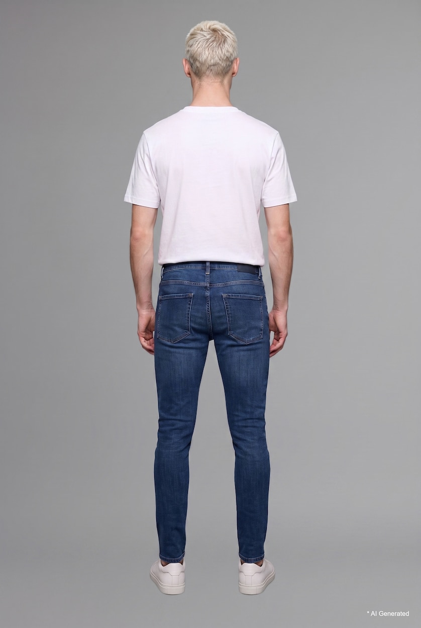 MAN Blue Slim Fit Pedro Washed Jeans