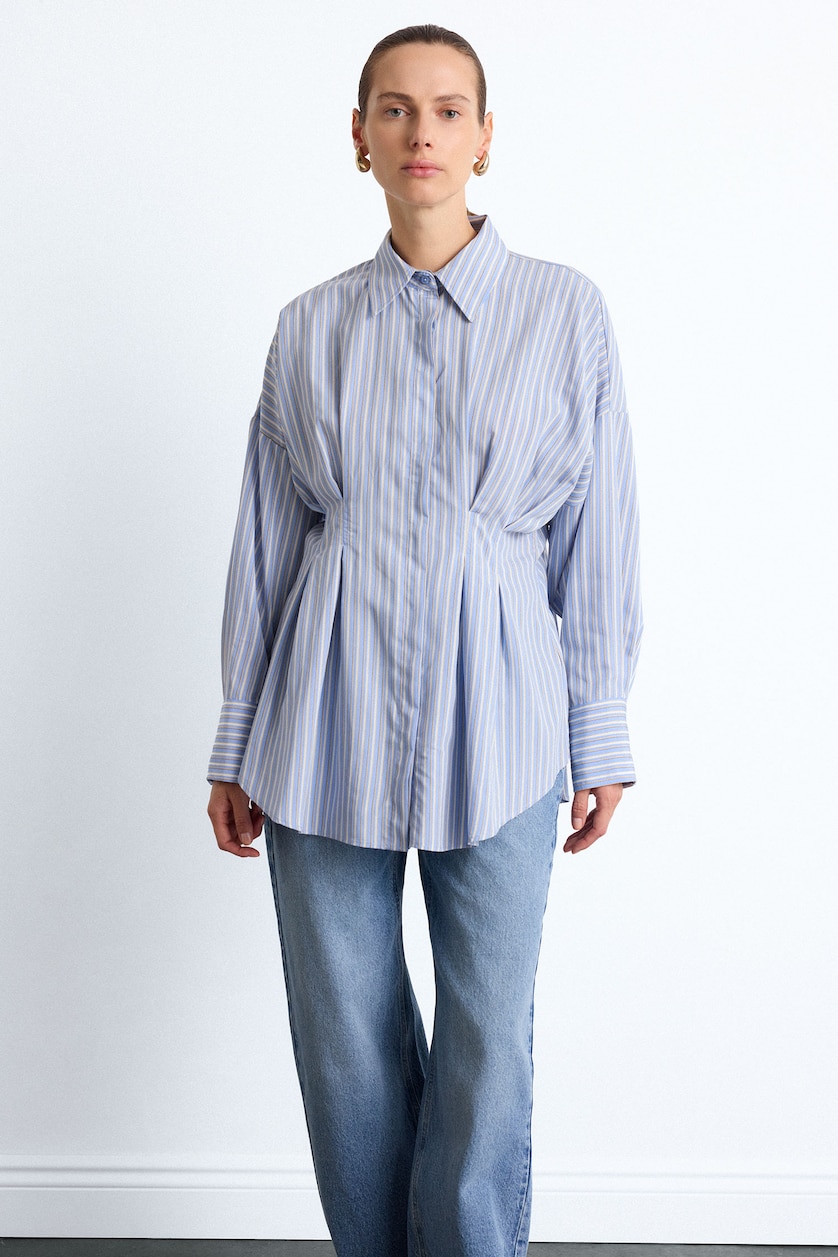 WOMAN Blue Slim Fit Long Sleeve Tunic