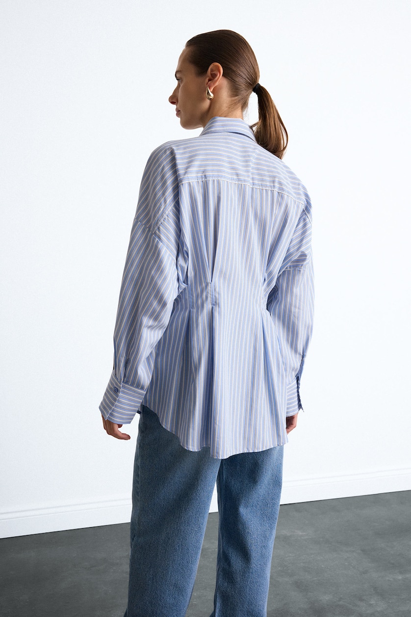 WOMAN Blue Slim Fit Long Sleeve Tunic