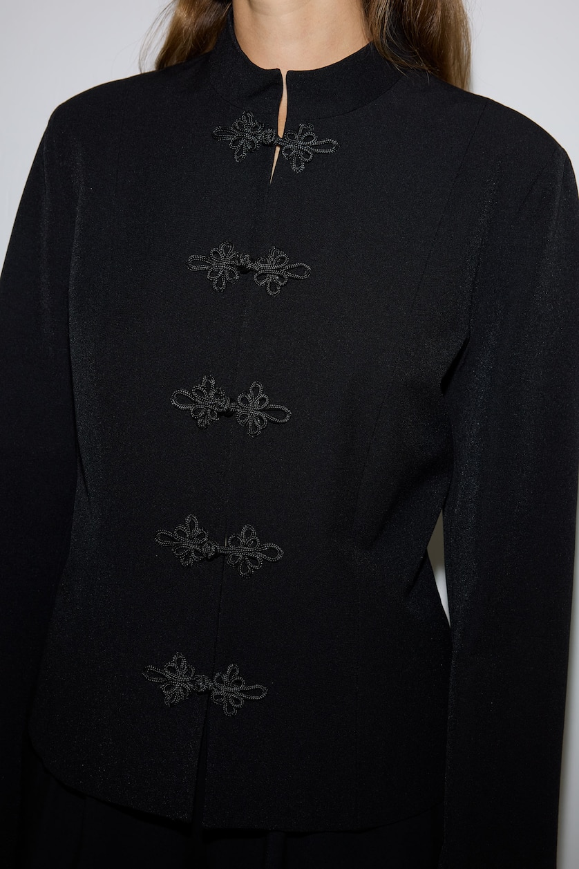 Women Black Regular Fit Woven Blazer