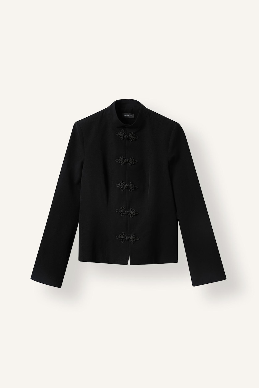 Women Black Regular Fit Woven Blazer
