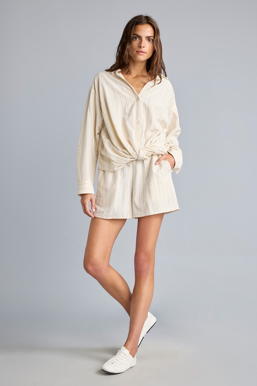 نساء أسود Linen Blended