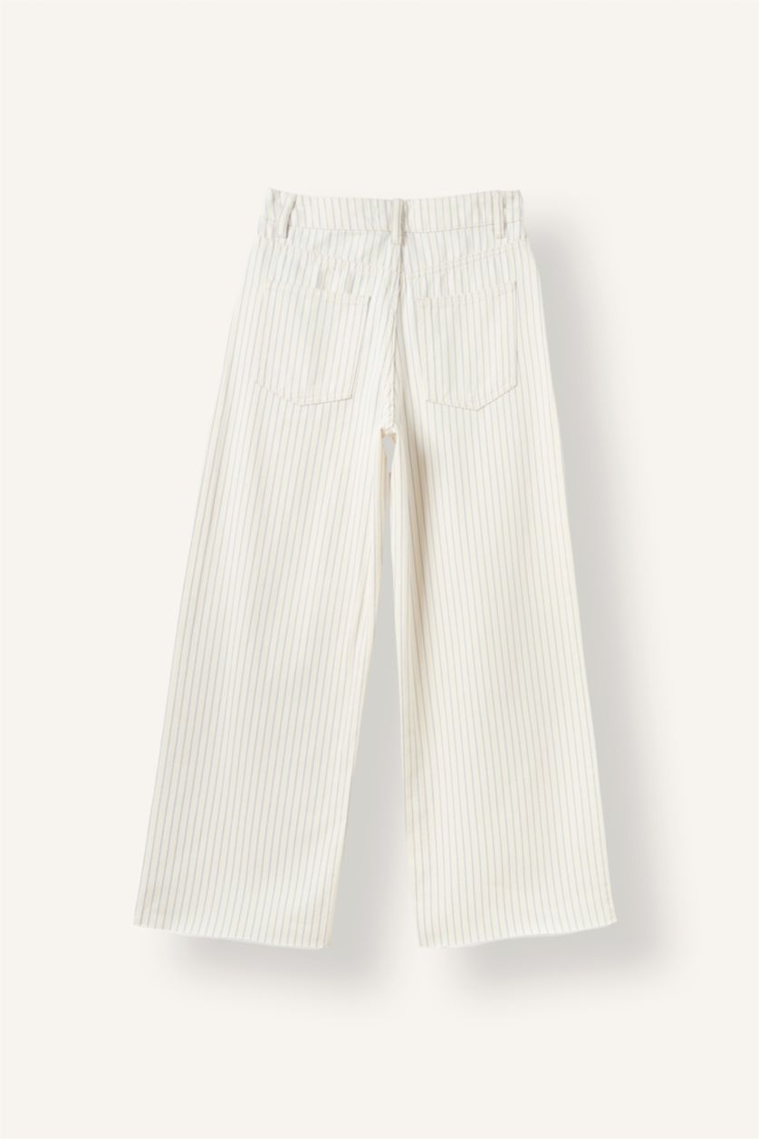 Kadın Kırık Beyaz Culotte Gabardin Pantolon