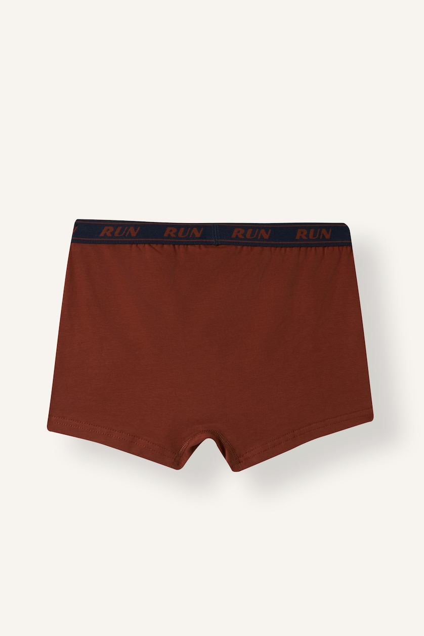 Erkek Çocuk - Genç Erkek Lacivert Beli Yazılı Penye 3'lü Boxer Erkek Çocuk
