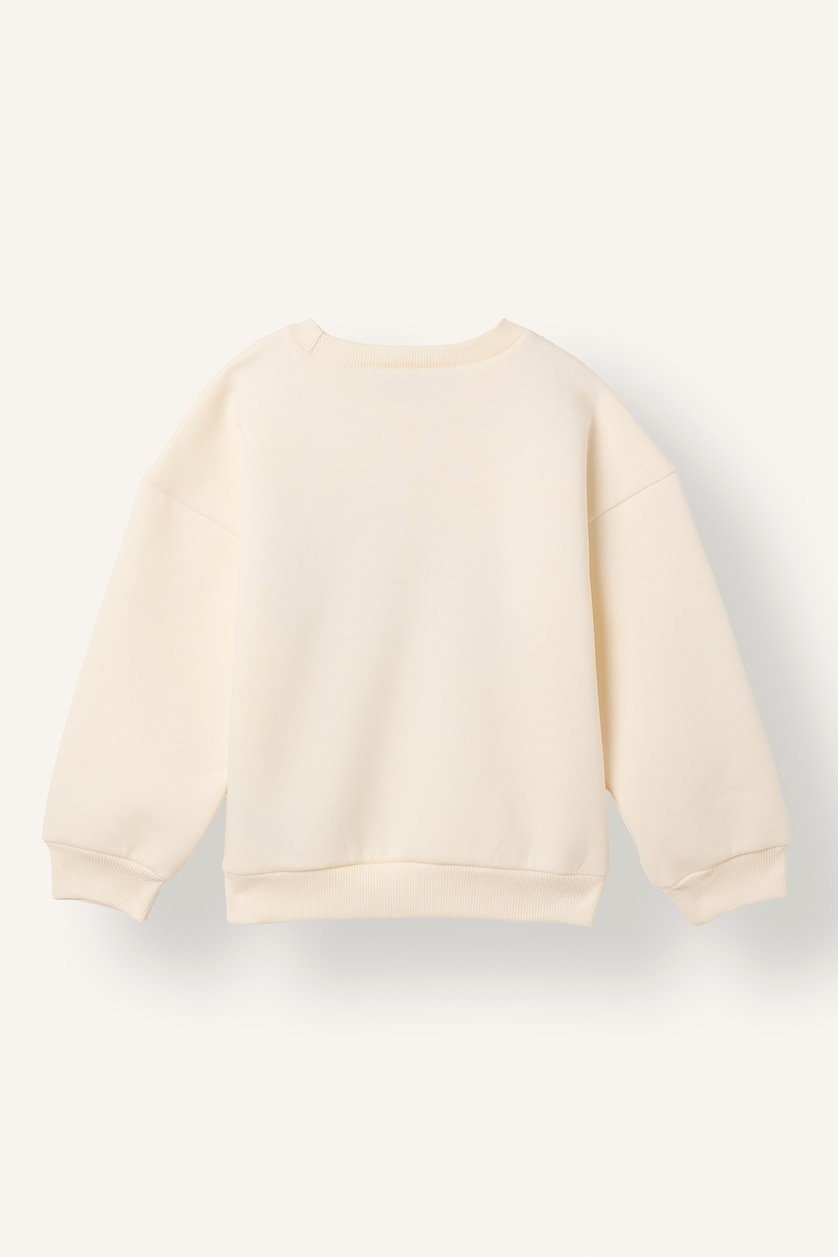 Erkek Bebek Açık Kahve Oversize Baskılı 2'li Sweatshirt Erkek Bebek