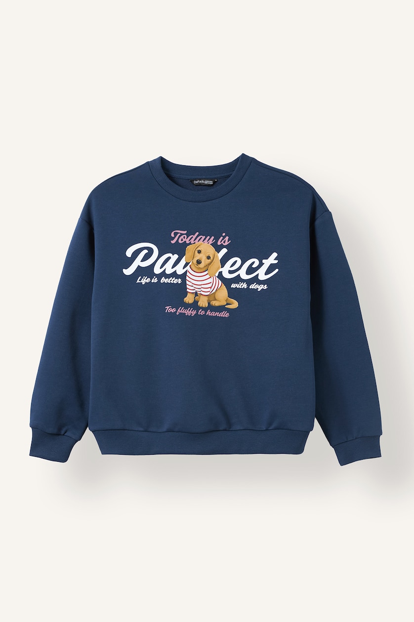 Girls & Teens NAVY Relax Fit Animal Crew Neck Sweatshirt