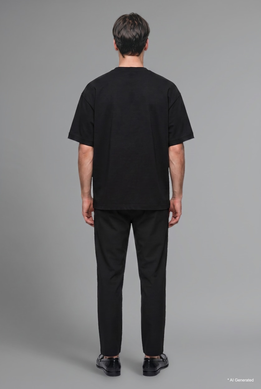 Erkek Siyah Regular Fit Pantolon
