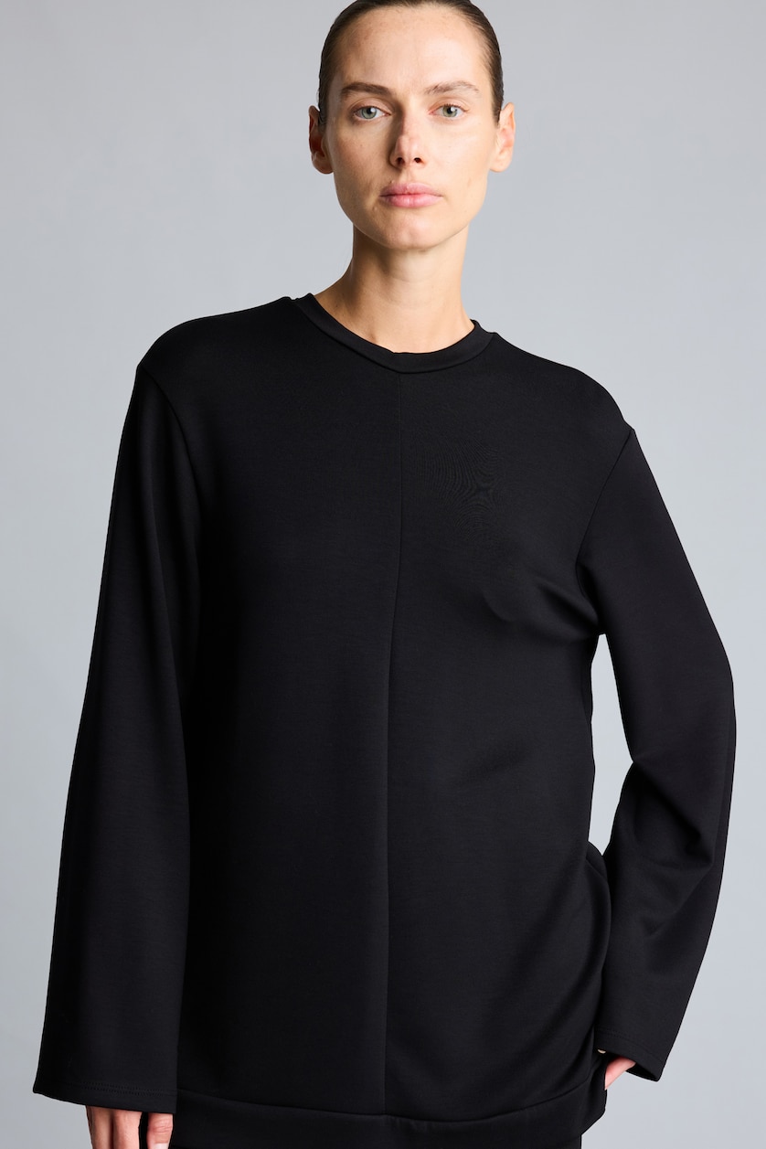 WOMAN Black Regular Fit Long Sleeve Tunic