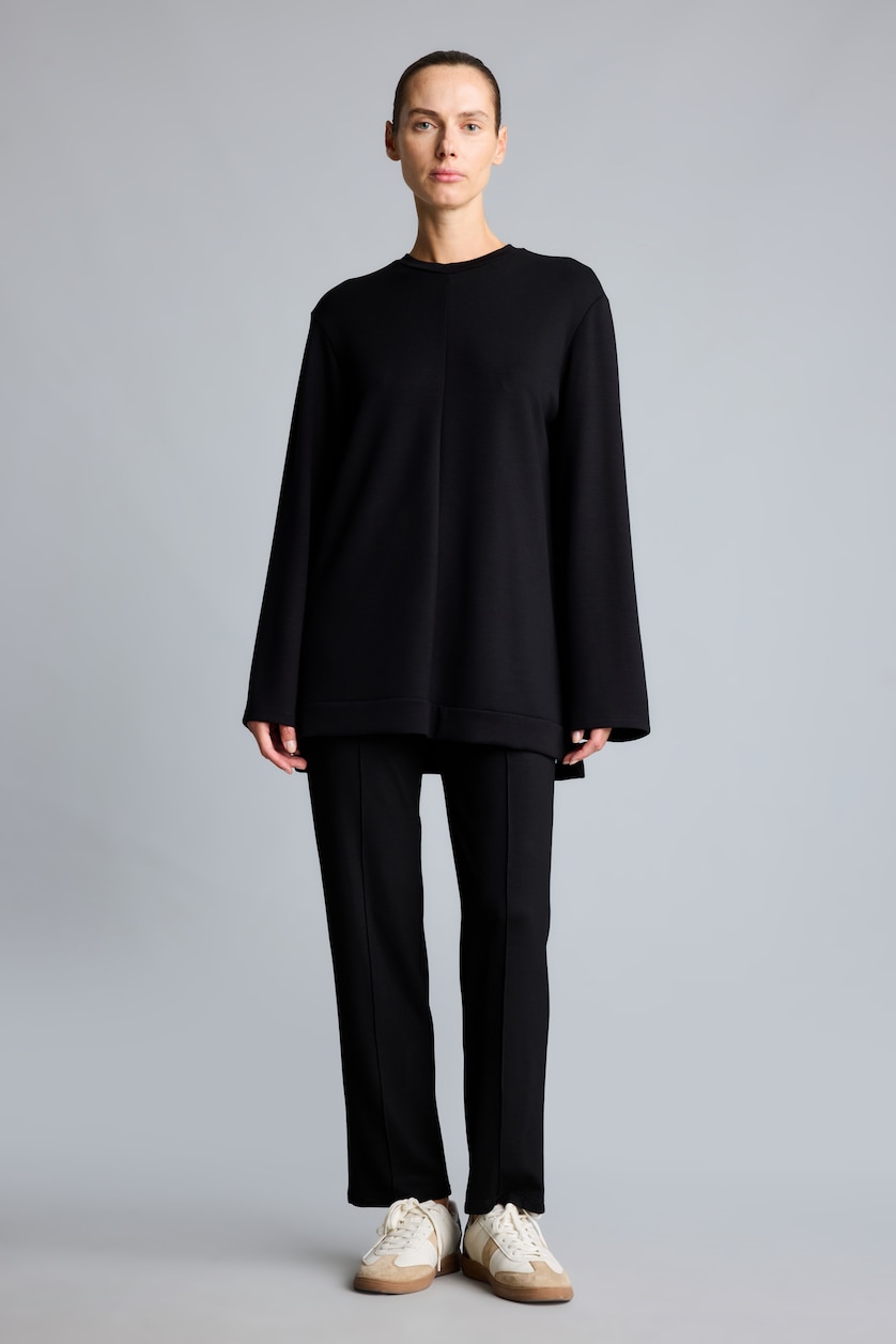 WOMAN Black Regular Fit Long Sleeve Tunic