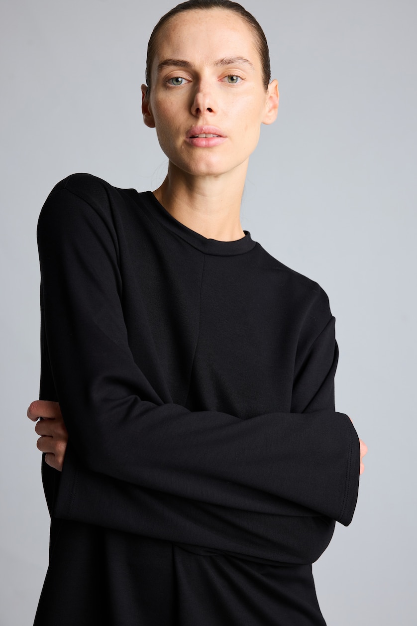 WOMAN Black Regular Fit Long Sleeve Tunic