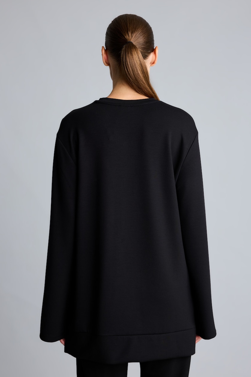 WOMAN Black Regular Fit Long Sleeve Tunic
