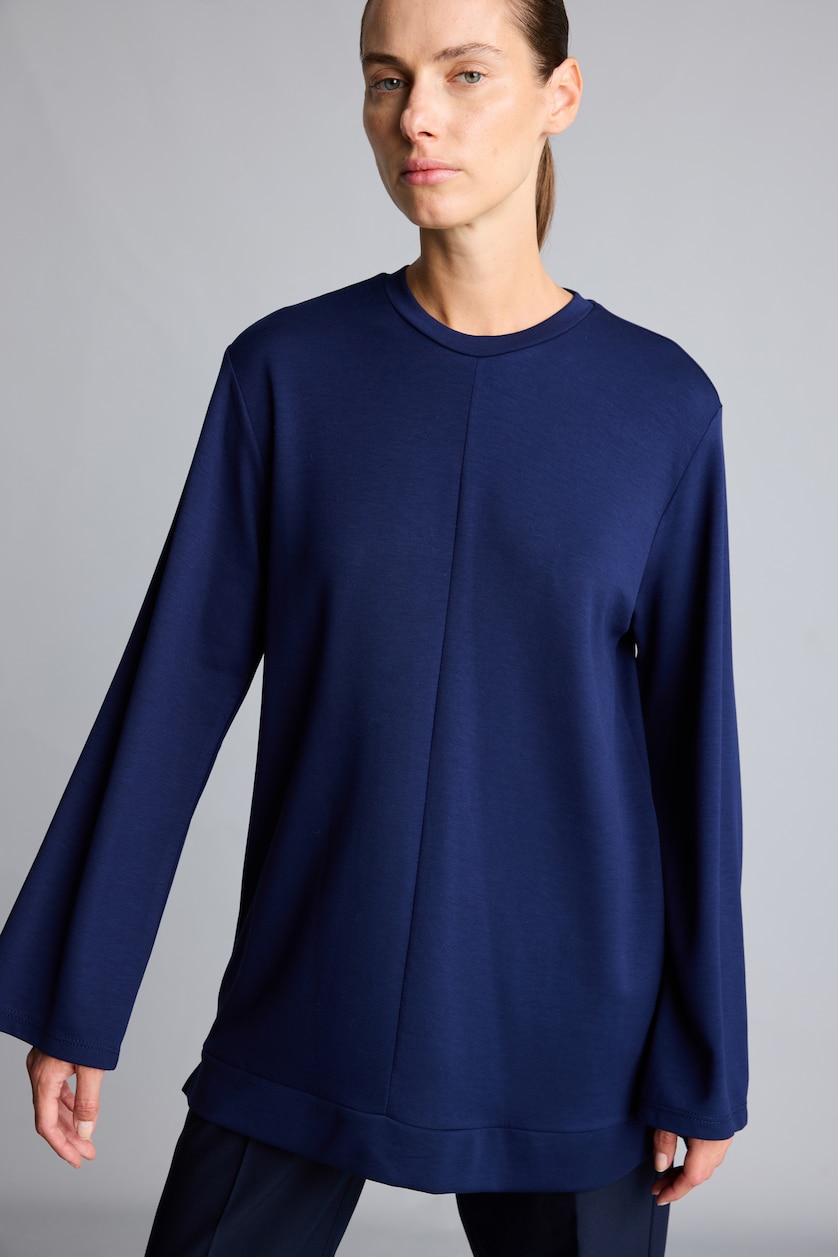WOMAN NAVY Regular Fit Long Sleeve Tunic