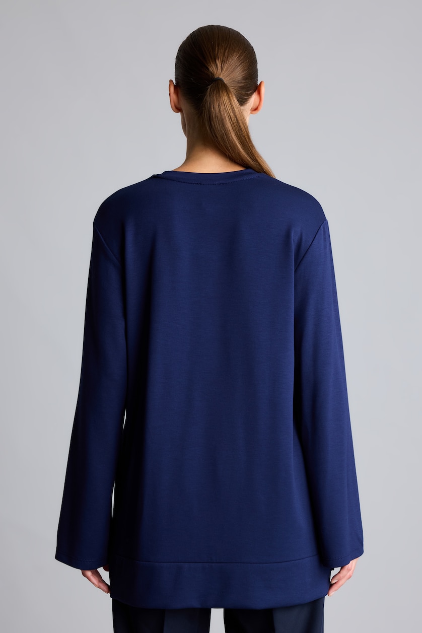WOMAN NAVY Regular Fit Long Sleeve Tunic