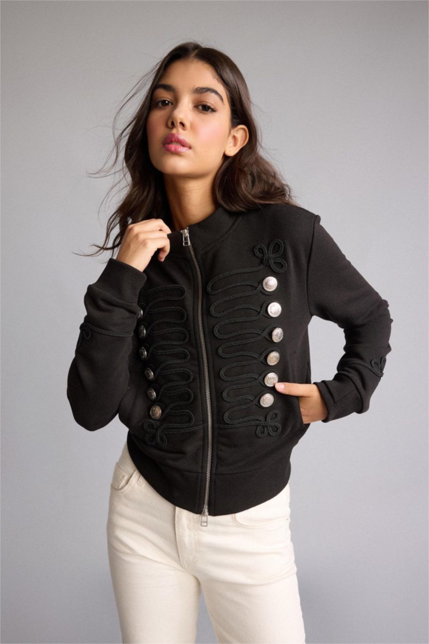WOMAN Black Regular Fit Cardigan