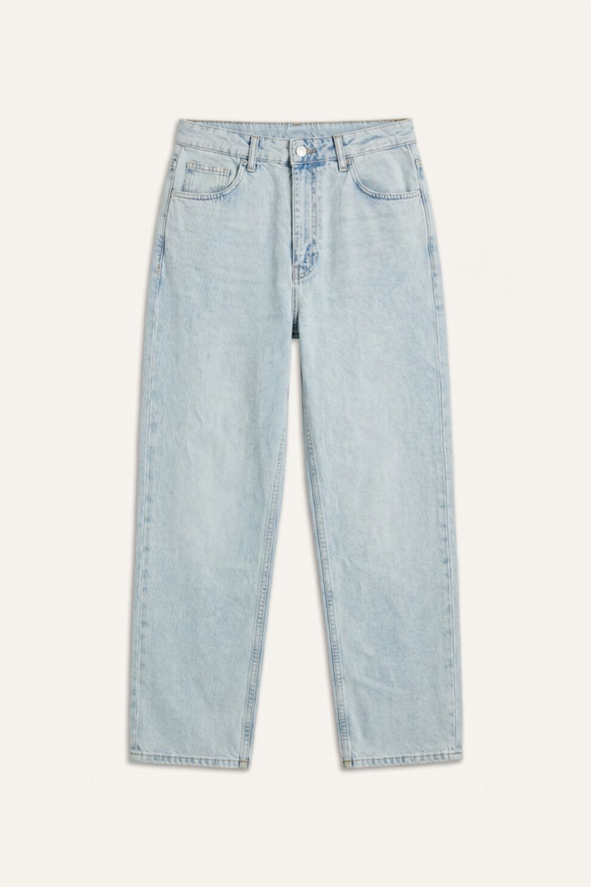 Erkek Açık Mavi Baggy Fit Pantolon