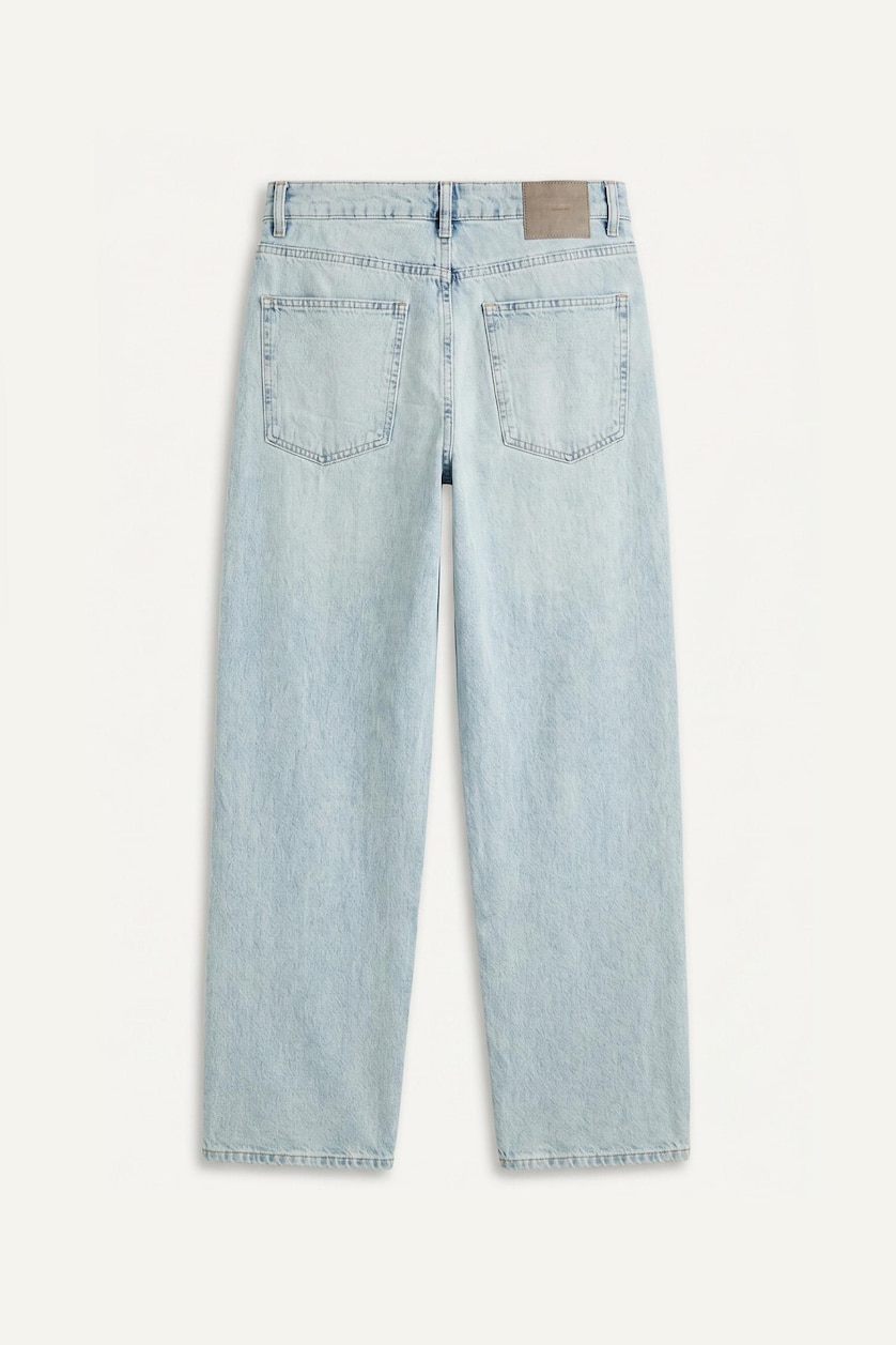 Men Light Blue Baggy Fit Trousers