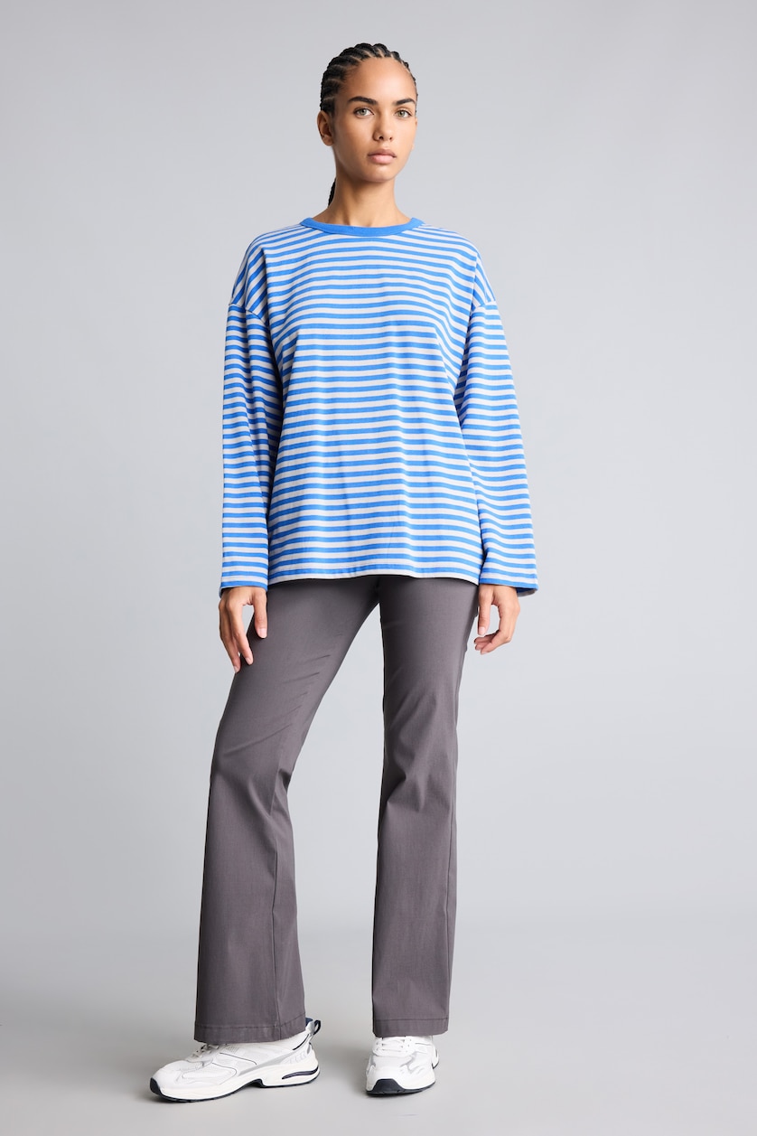 WOMAN Royal 100% Cotton Oversize Fit Crew Neck Jersey Long Sleeve T-Shirt