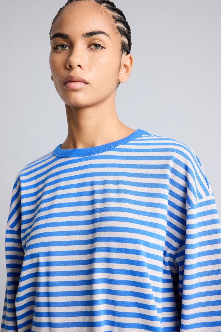 WOMAN Royal 100% Cotton Oversize Fit Crew Neck Jersey Long Sleeve T-Shirt