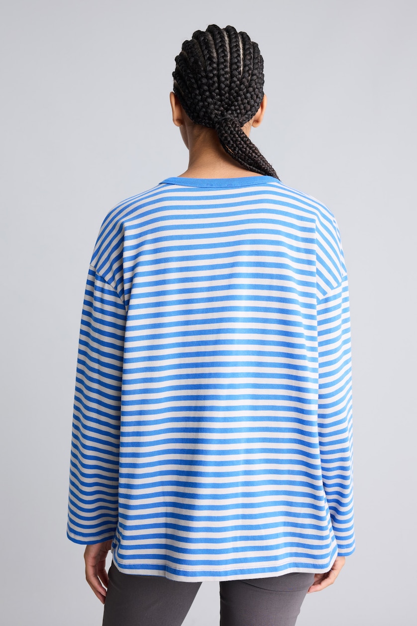 WOMAN Royal 100% Cotton Oversize Fit Crew Neck Jersey Long Sleeve T-Shirt