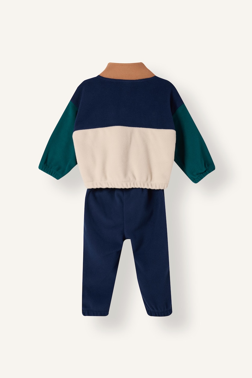 Baby Boys Indigo Man 2 piece Regular Fit High Neck Set