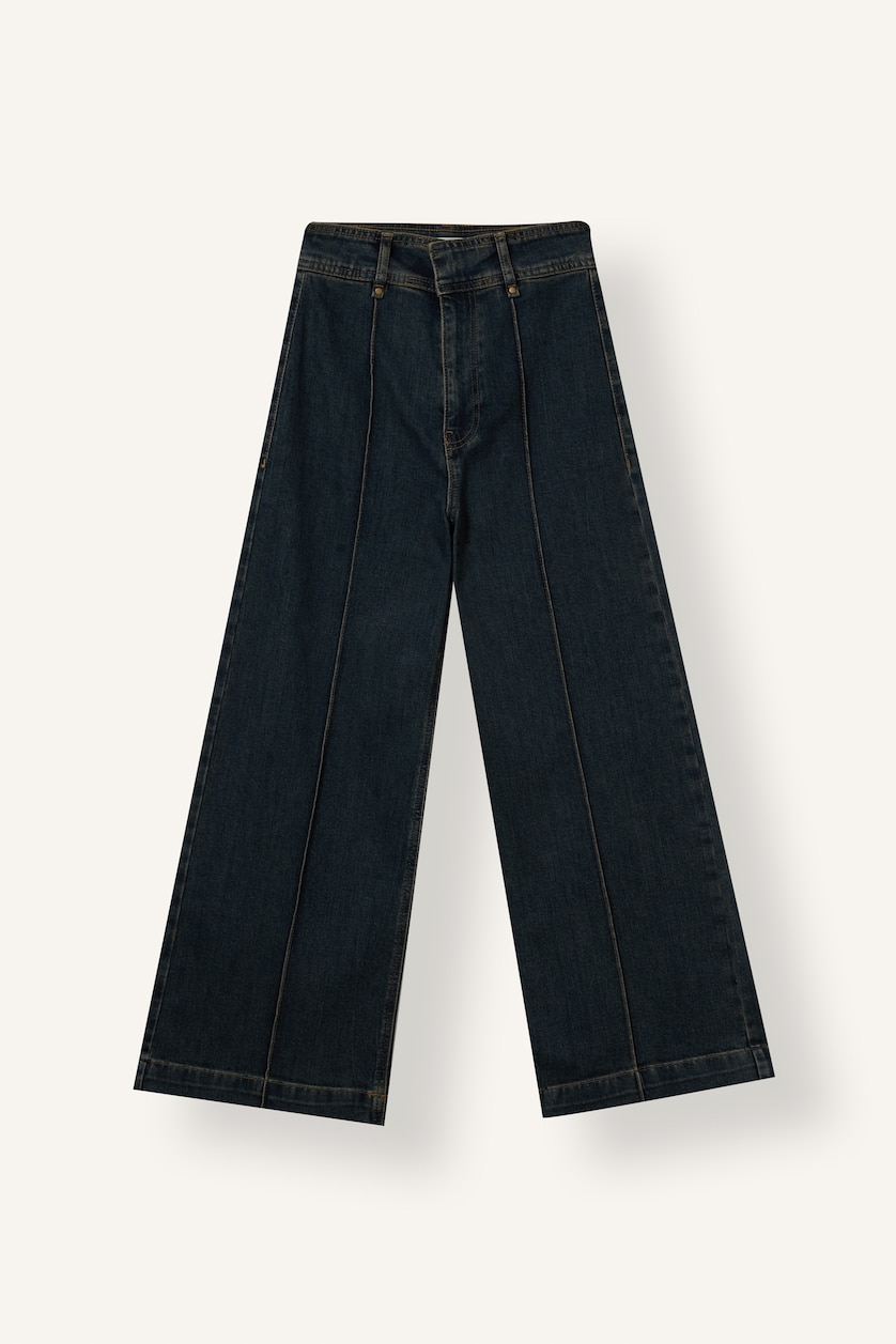 WOMAN Dark Blue High Waist Wide Leg Culotte Jeans