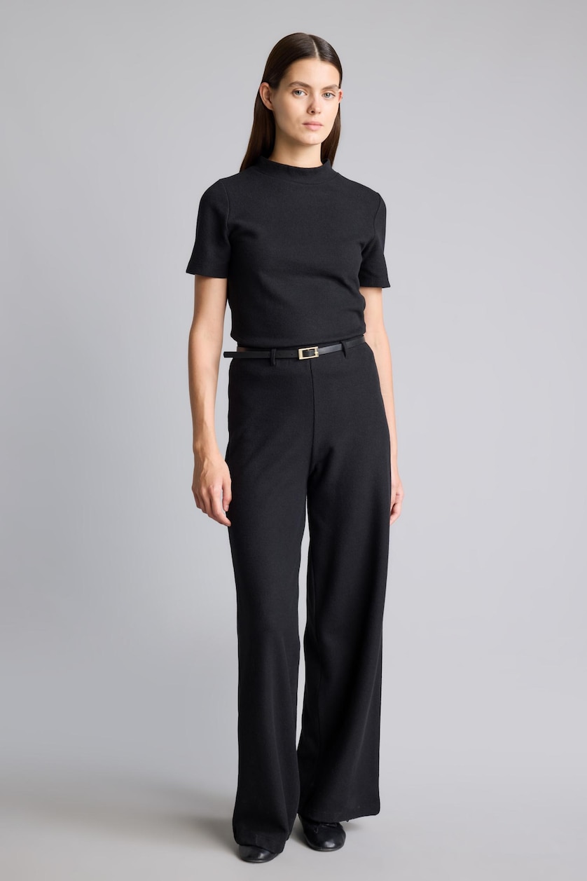 Женщины Черный Брюки Wide Leg