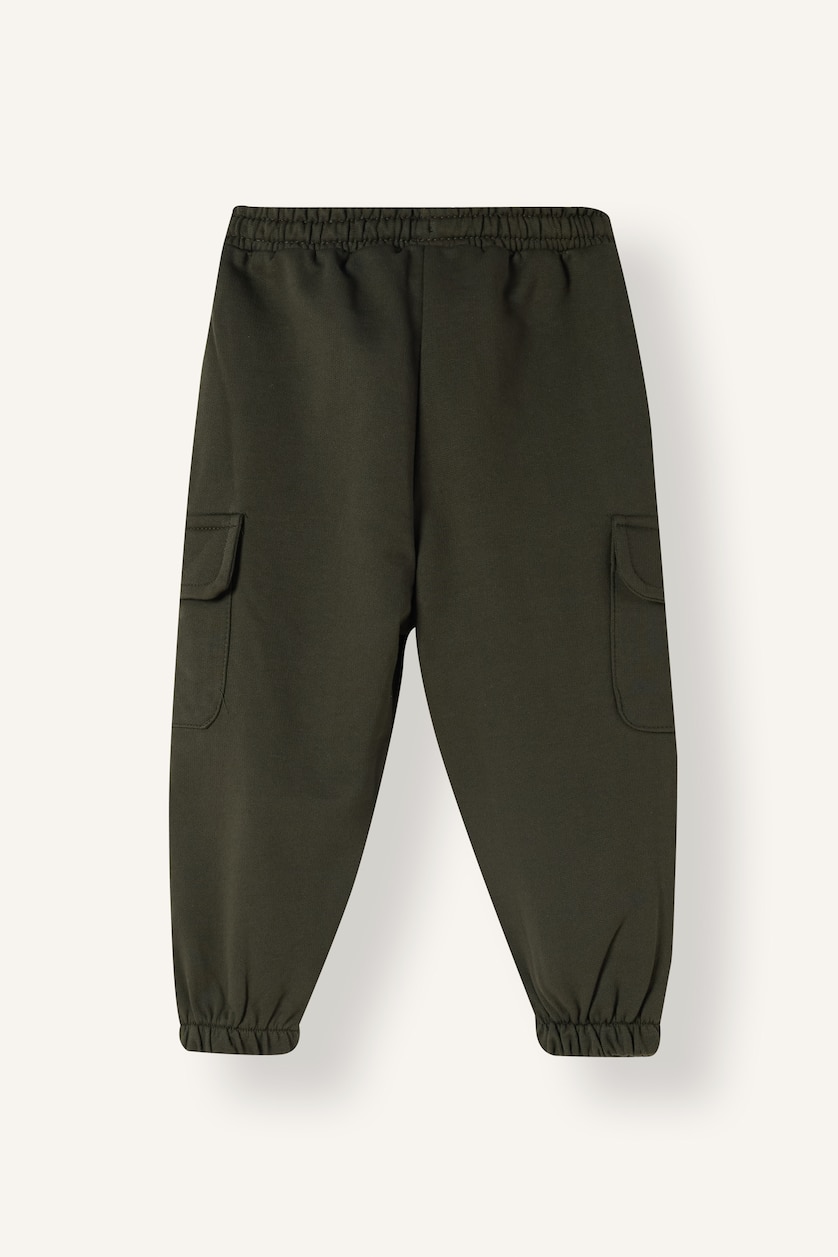 Baby Boys Dark Khaki jogger Normal Waist Trousers