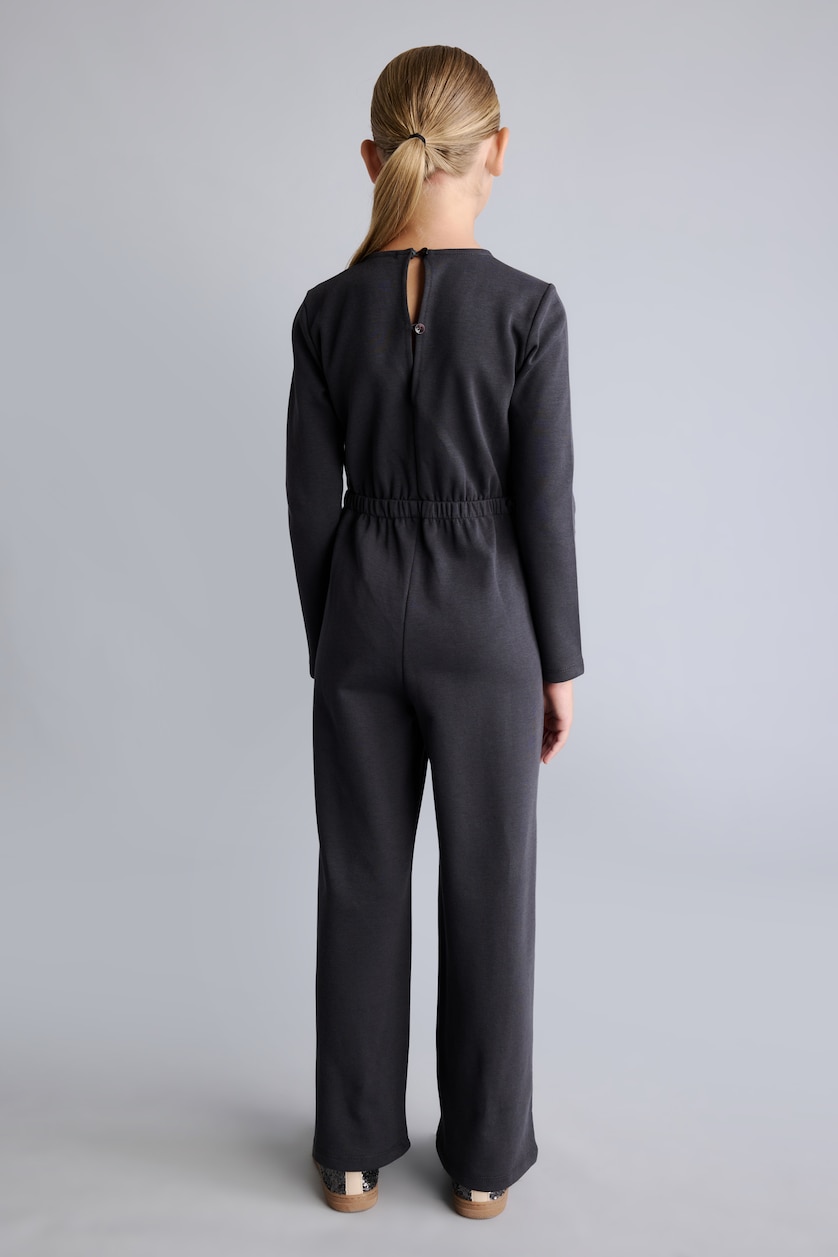 Young Girls - Teen Girls Anthracite Melange Long Sleeve Jumpsuit