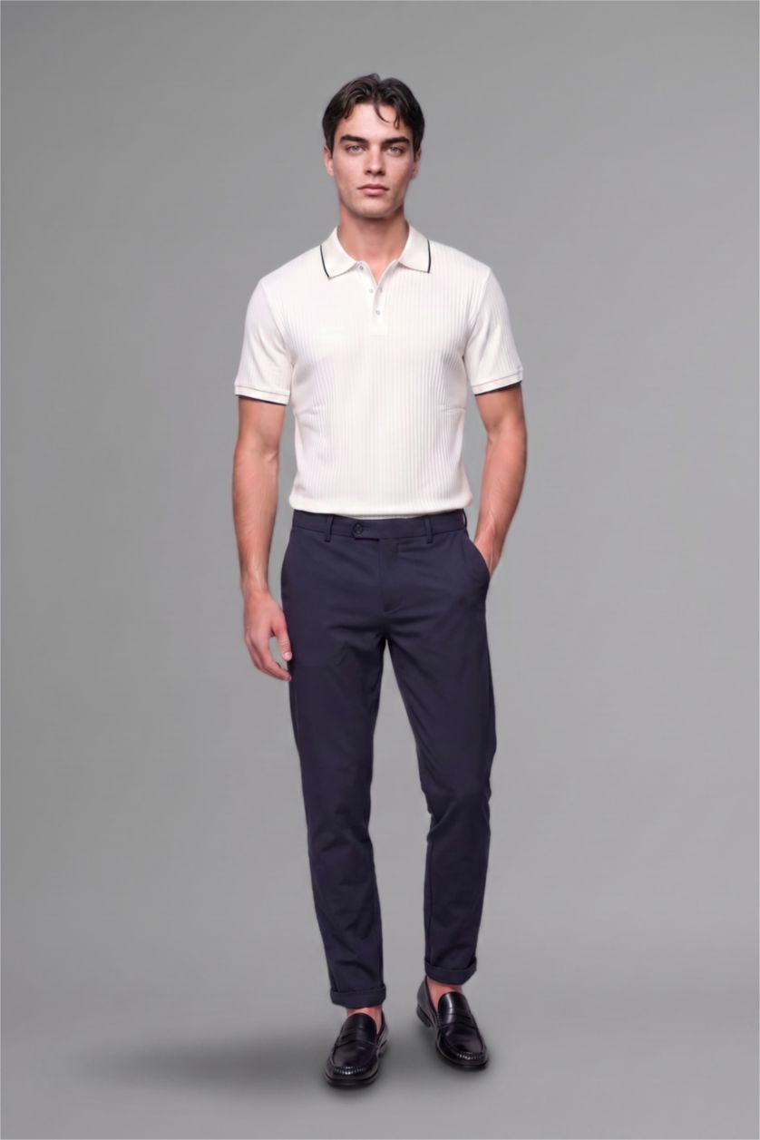 MAN White Regular Fit Short Sleeve Polo T-Shirt