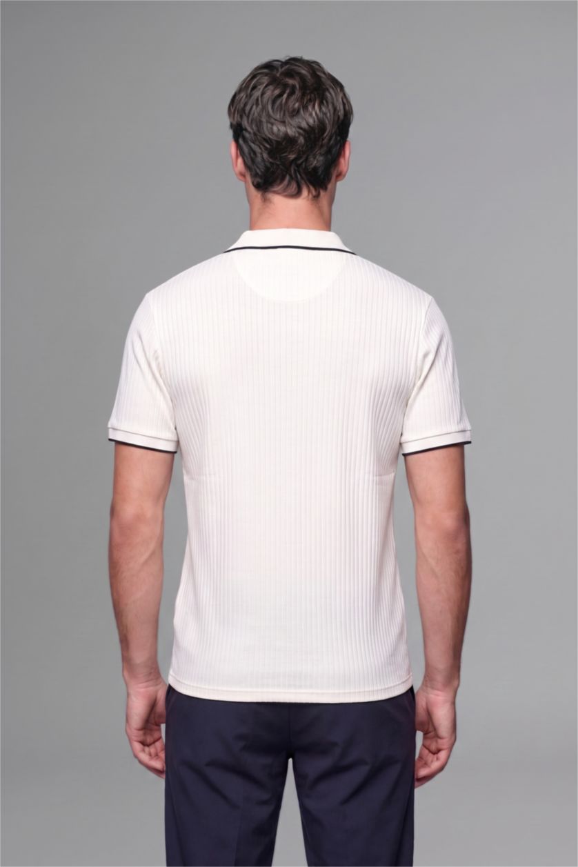 MAN White Regular Fit Short Sleeve Polo T-Shirt