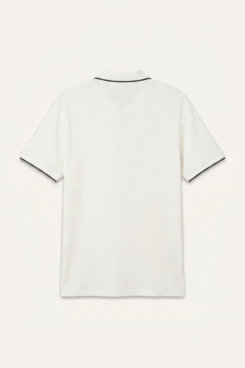 MAN White Regular Fit Short Sleeve Polo T-Shirt
