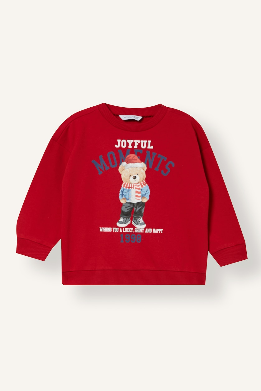 Baby Boys Red Man Oversize Fit Sweatshirt