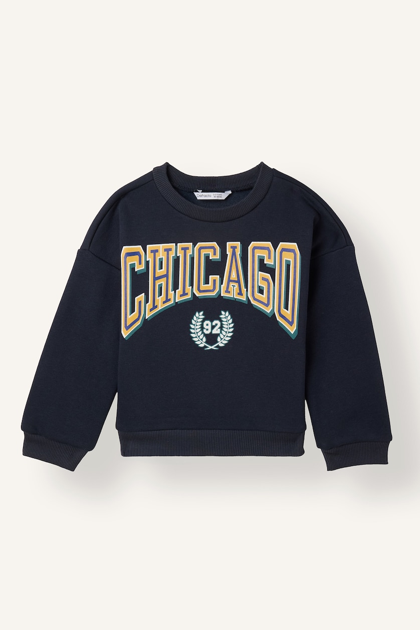 Baby Boys NAVY Oversize Fit Printed Sweatshirt