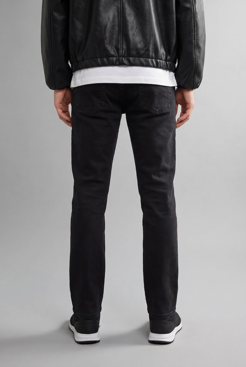 Men Black Sergio Regular Fit Trousers