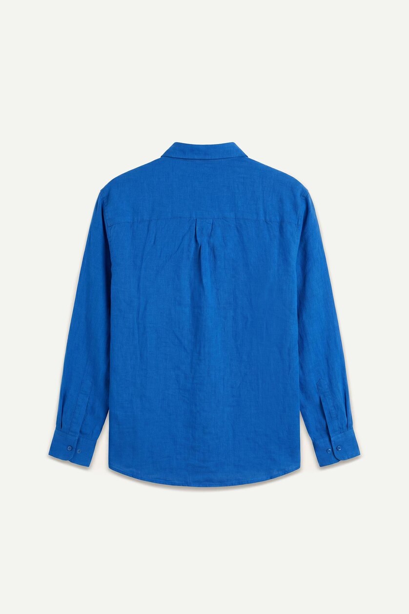 Men Royal Linen Blended Long Sleeve Shirt