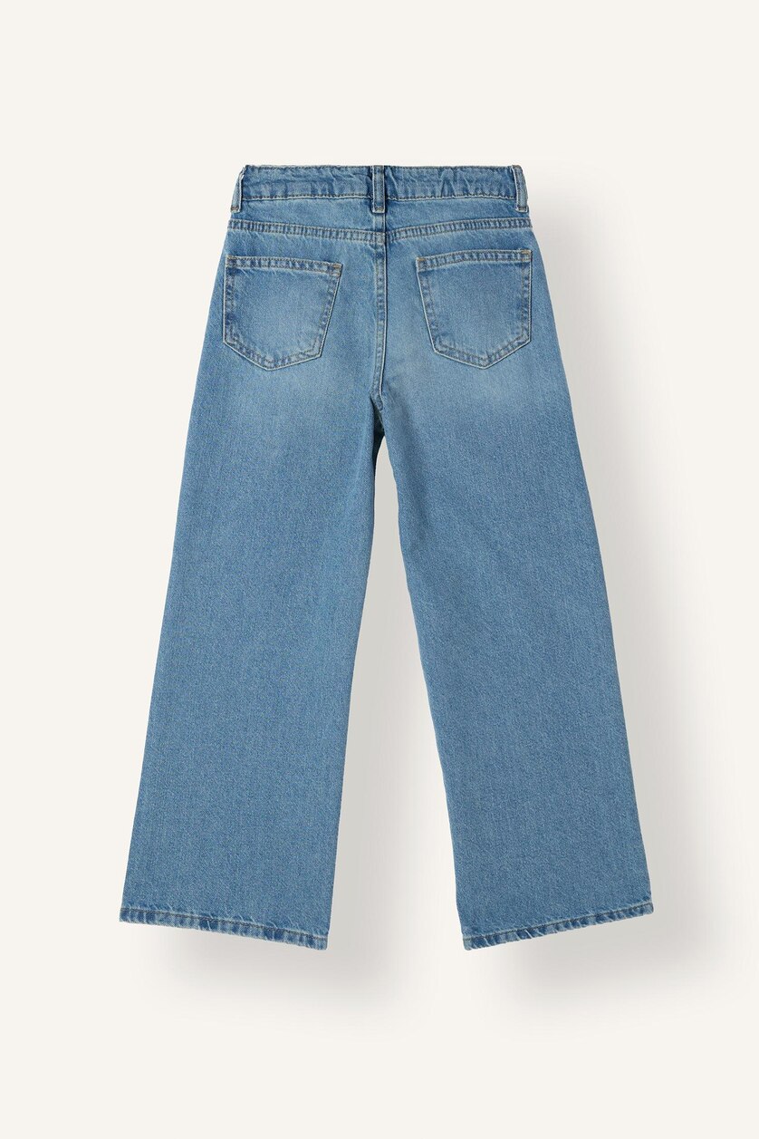 FILLES BLEU Clair Jean Coupe droite pour fille