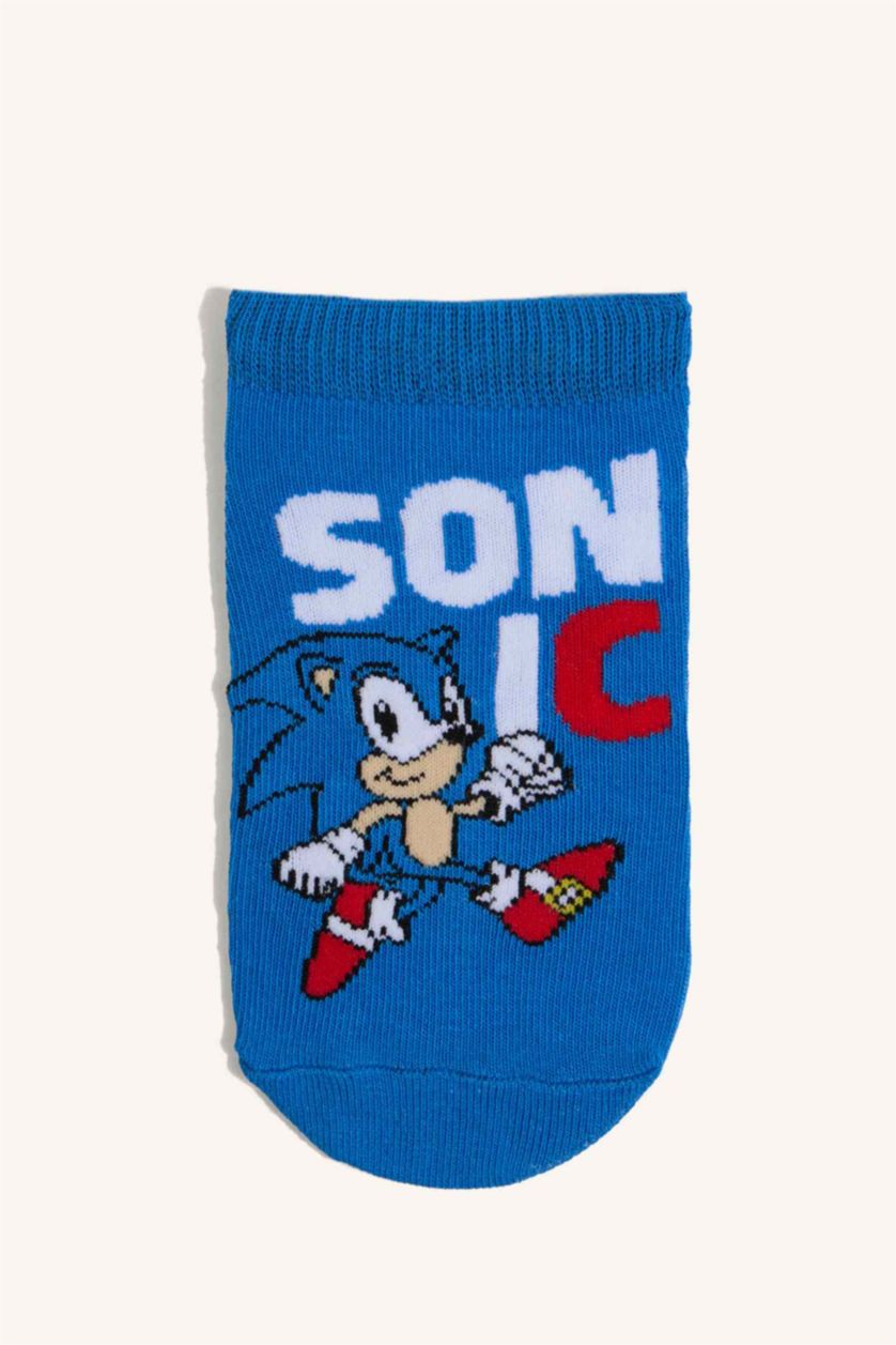 Erkek Çocuk - Genç Erkek Karma Sonıc The Hedgehog Lisanslı Pamuklu 3'Lü Patik Çorap Erkek Çocuk