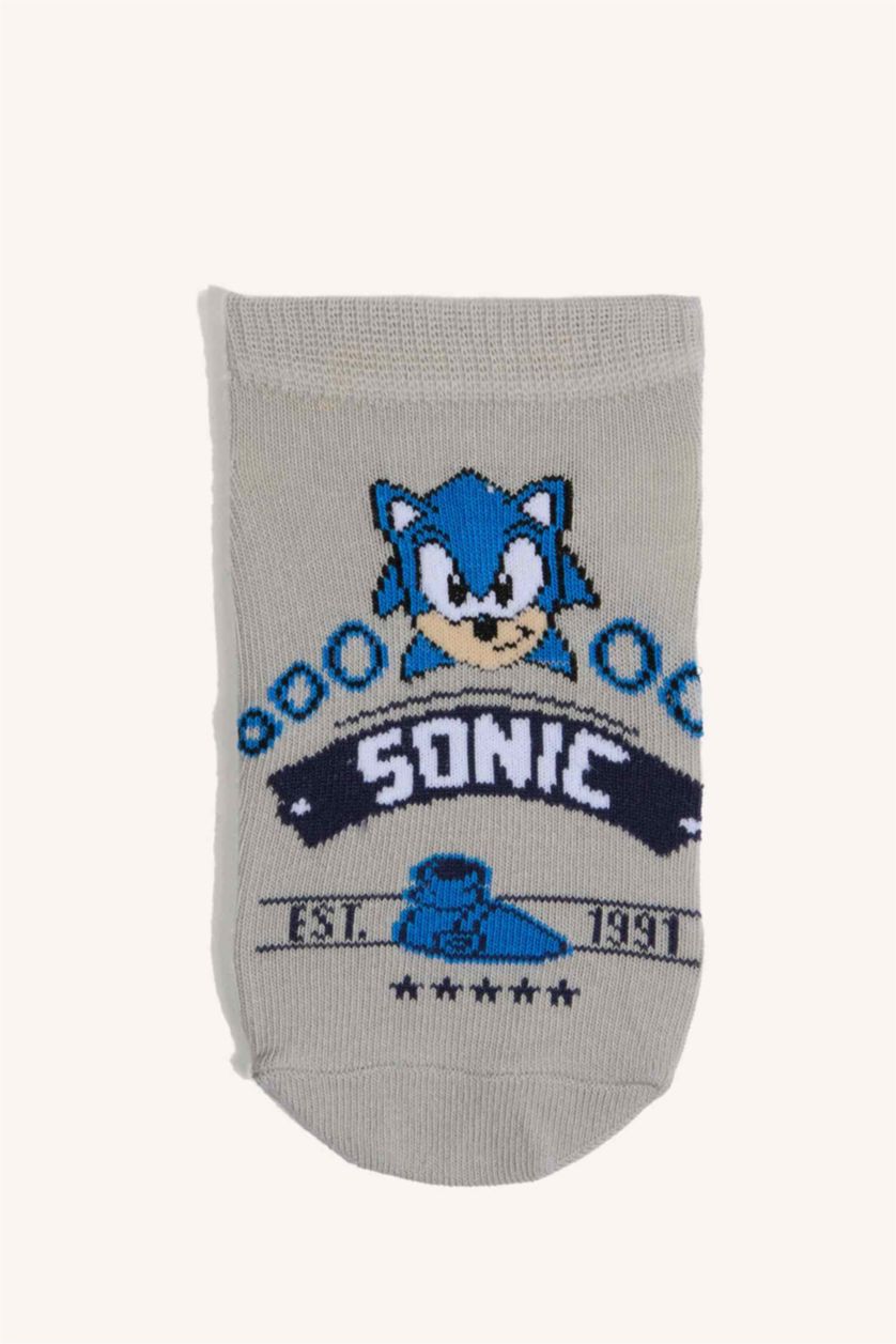 Erkek Çocuk - Genç Erkek Karma Sonıc The Hedgehog Lisanslı Pamuklu 3'Lü Patik Çorap Erkek Çocuk