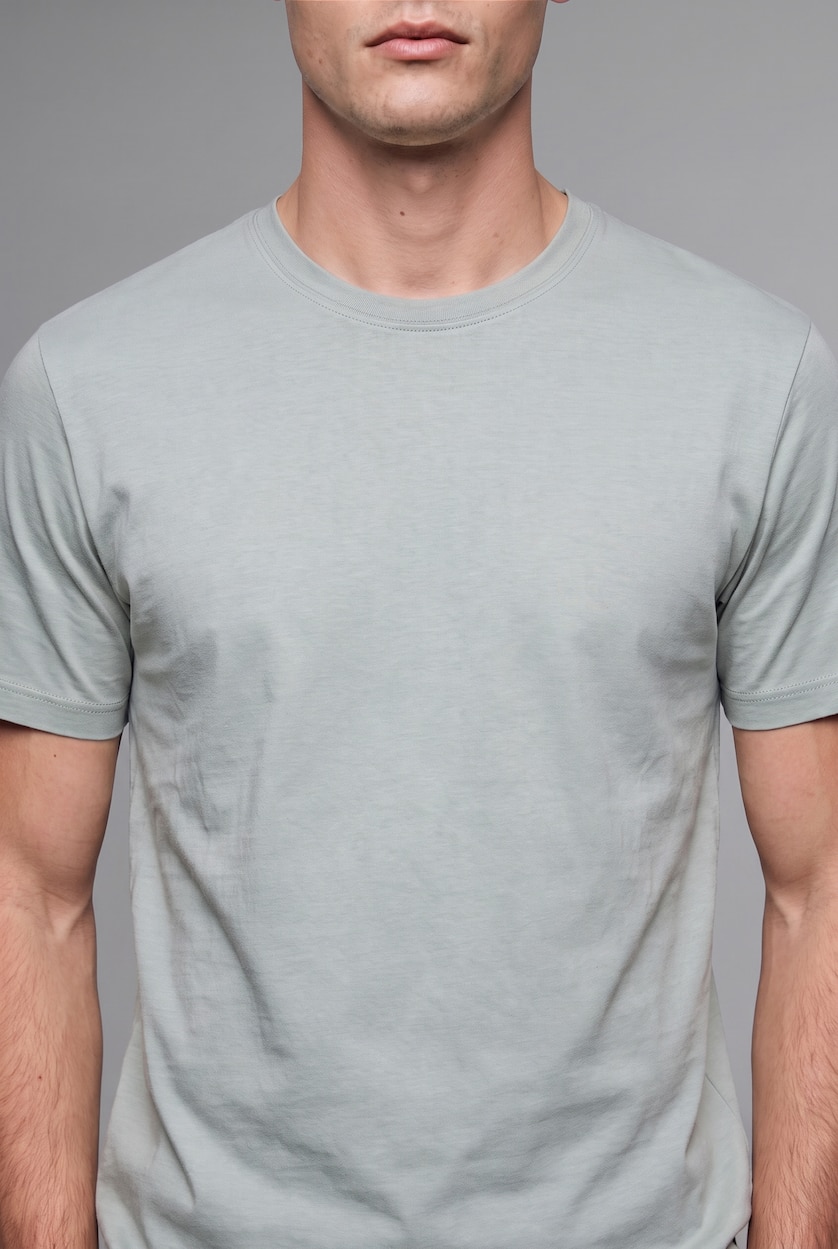 MAN Light Blue Crew Neck Regular Fit Short Sleeve T-Shirt