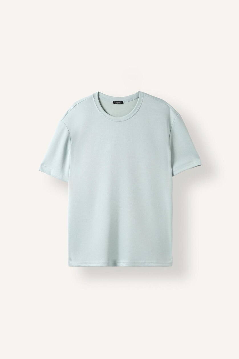 MAN Light Blue Crew Neck Regular Fit Short Sleeve T-Shirt