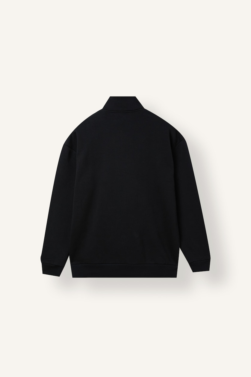 Men Black Boxy Fit Sweatshirt