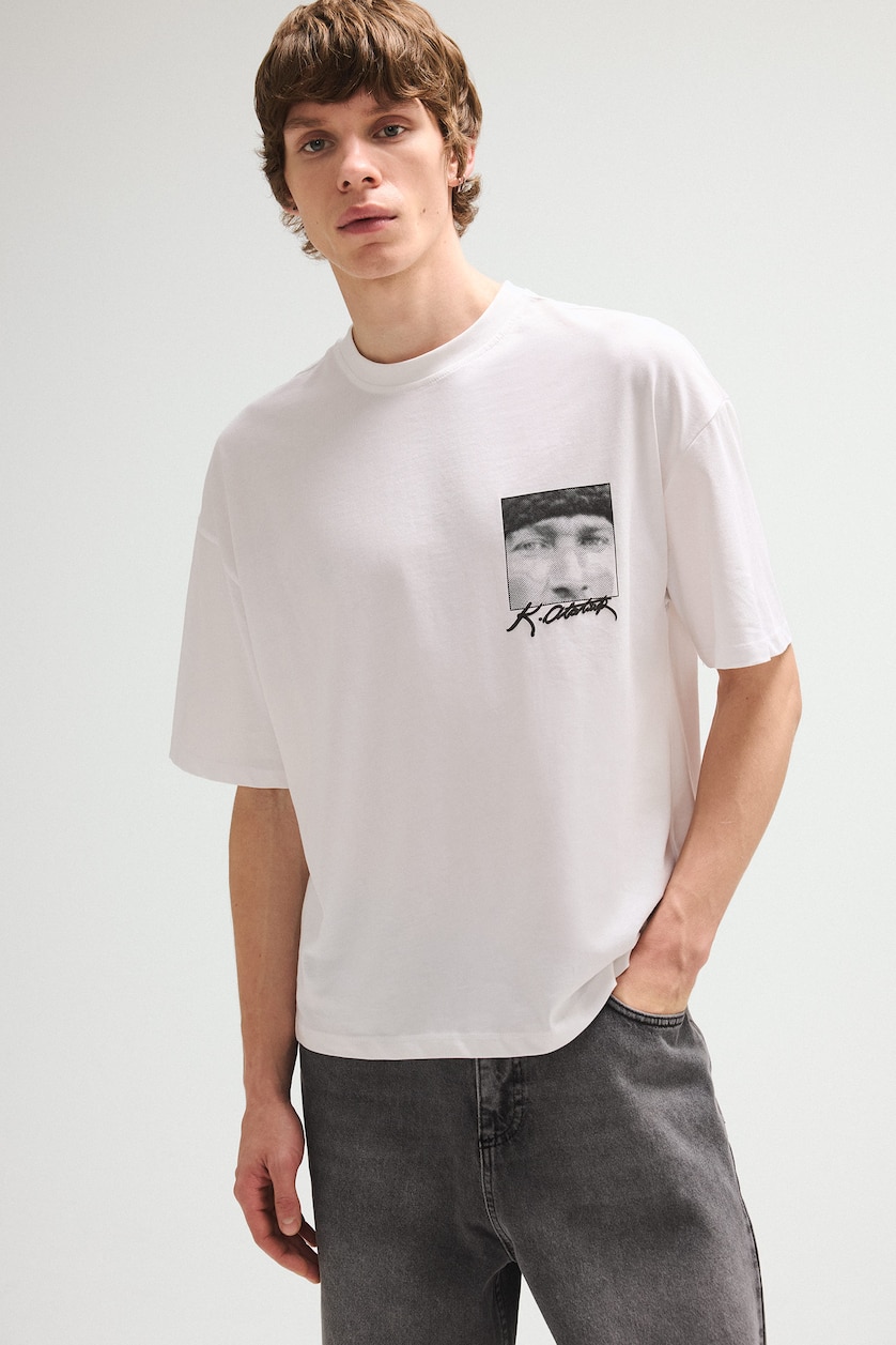 MAN White 100% Cotton Boxy Fit Short Sleeve T-Shirt